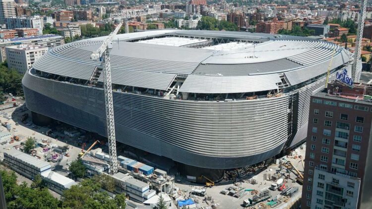 Real Madrid complete construction of Santiago Bernabeu roof ahead of La Liga Opener