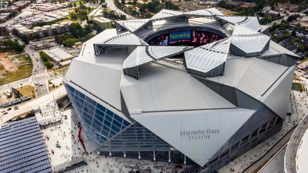 mercedes-benz stadium,stadium,mercedes benz stadium,mercedes benz stadium tour,mercedes-benz,mercedes-benz stadium robot,tour of mercedes benz stadium,mercedes-benz stadium 10 facts,mercedes-benz stadium cheap food,mercedes-benz stadium food prices,$1.6 billion mercedes-benz stadium,atlanta united mercedes-benz stadium,robotic dog patrols mercedes-benz stadium,mercedes-benz stadium ($1.6 billion) #shorts,football stadium