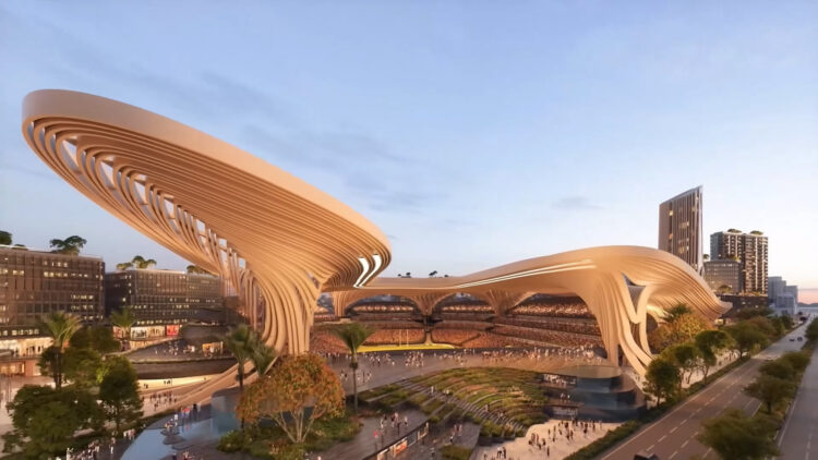 Auckland Stadium Development: Behind the bizarre design of the proposed city stadium in the Quay Park district