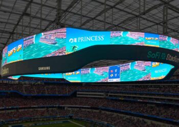 Technological Marvel Stadiums with 360-degree video board
