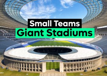 10 Small Teams With Giant Stadiums Around the World