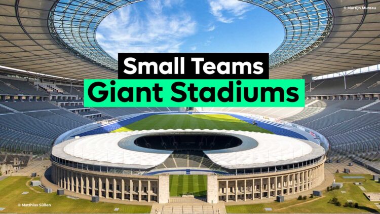 10 Small Teams With Giant Stadiums Around the World