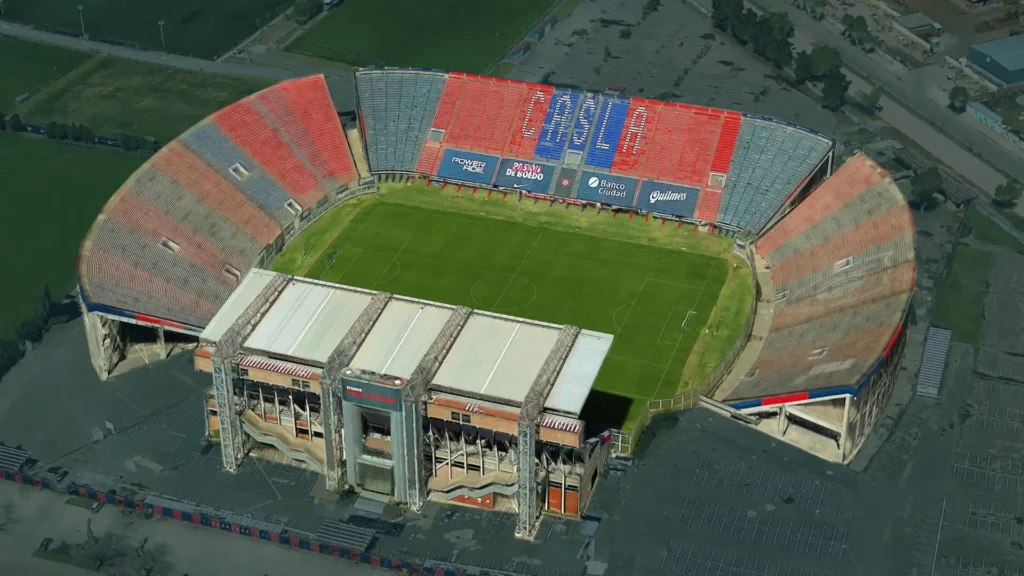 Aerial perspective of the area once home to the old Estadio Gasómetro in Boedo, Buenos Aires — a symbolic site for San Lorenzo fans (Google Earth)